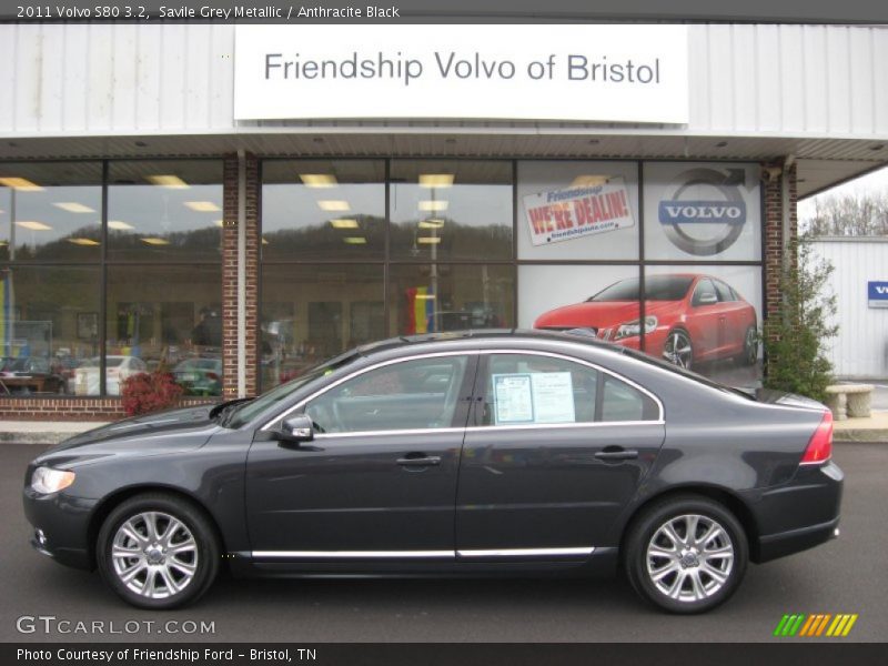Savile Grey Metallic / Anthracite Black 2011 Volvo S80 3.2