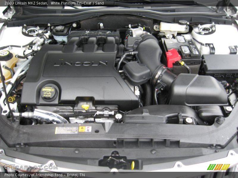 White Platinum Tri-Coat / Sand 2009 Lincoln MKZ Sedan