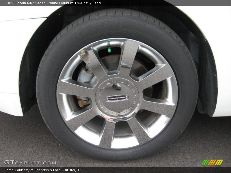 White Platinum Tri-Coat / Sand 2009 Lincoln MKZ Sedan