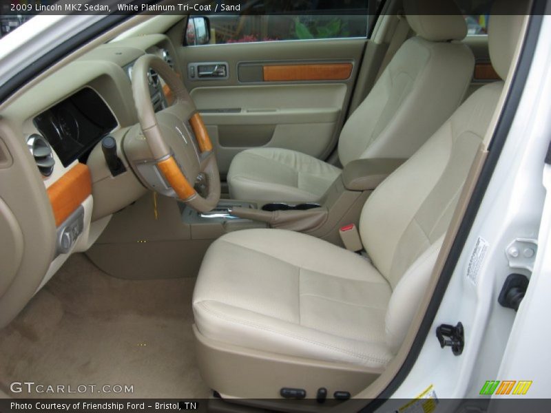White Platinum Tri-Coat / Sand 2009 Lincoln MKZ Sedan