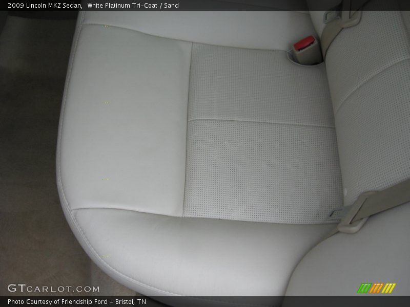 White Platinum Tri-Coat / Sand 2009 Lincoln MKZ Sedan