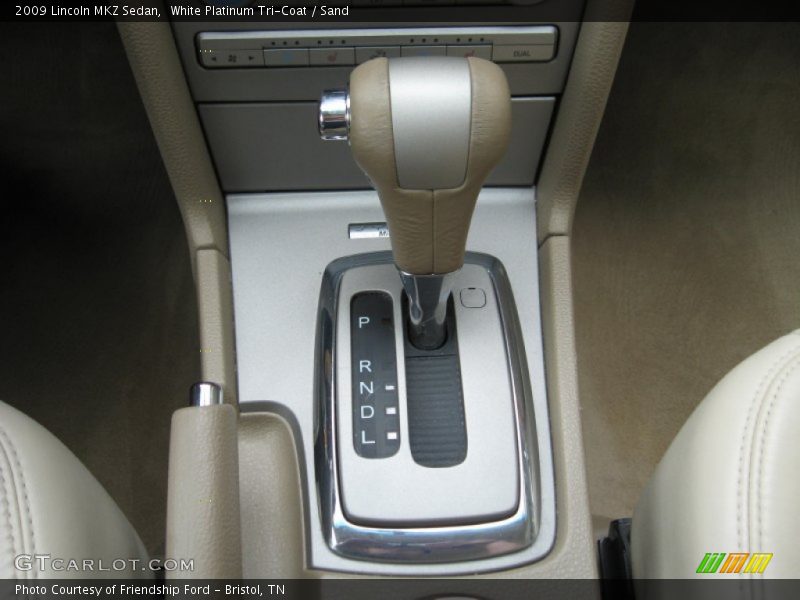 White Platinum Tri-Coat / Sand 2009 Lincoln MKZ Sedan