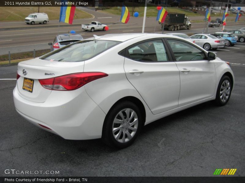Pearl White / Beige 2011 Hyundai Elantra GLS