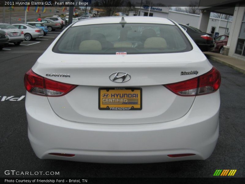 Pearl White / Beige 2011 Hyundai Elantra GLS