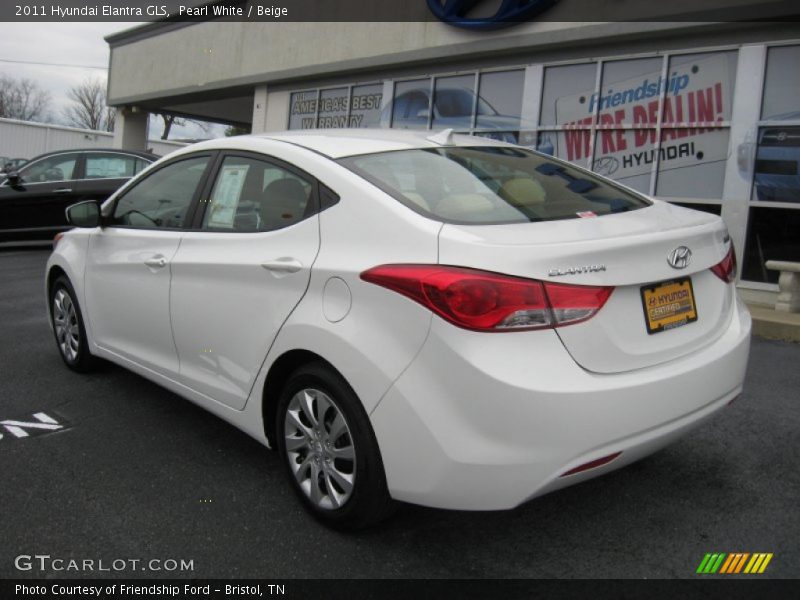 Pearl White / Beige 2011 Hyundai Elantra GLS