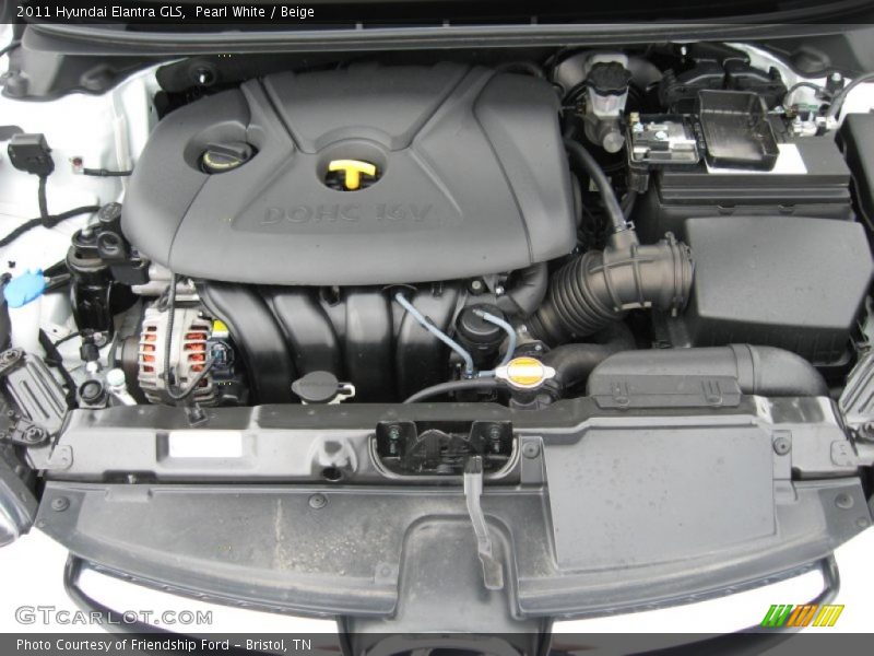 Pearl White / Beige 2011 Hyundai Elantra GLS