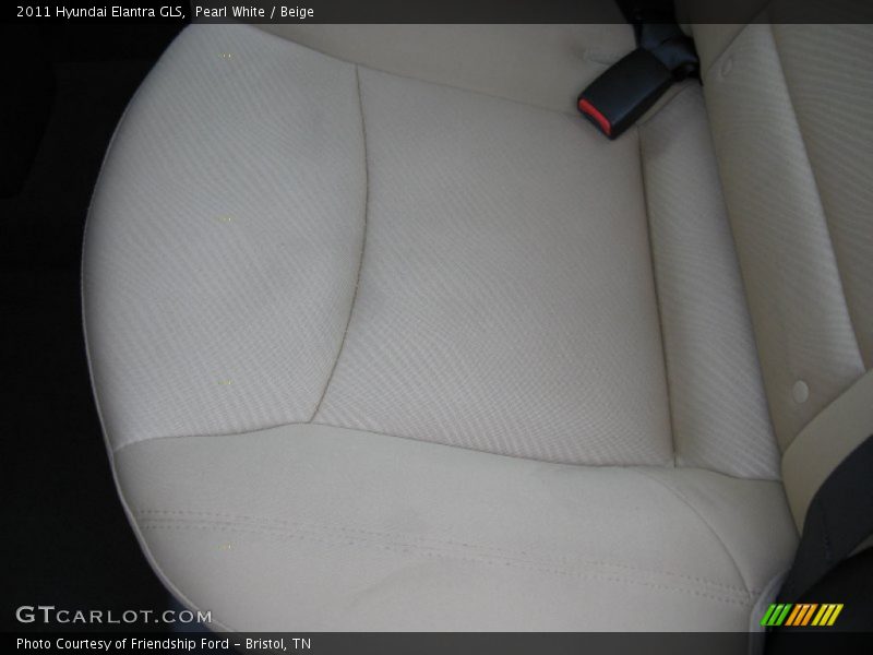 Pearl White / Beige 2011 Hyundai Elantra GLS