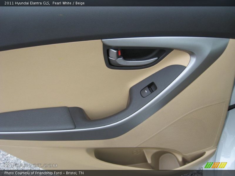 Pearl White / Beige 2011 Hyundai Elantra GLS