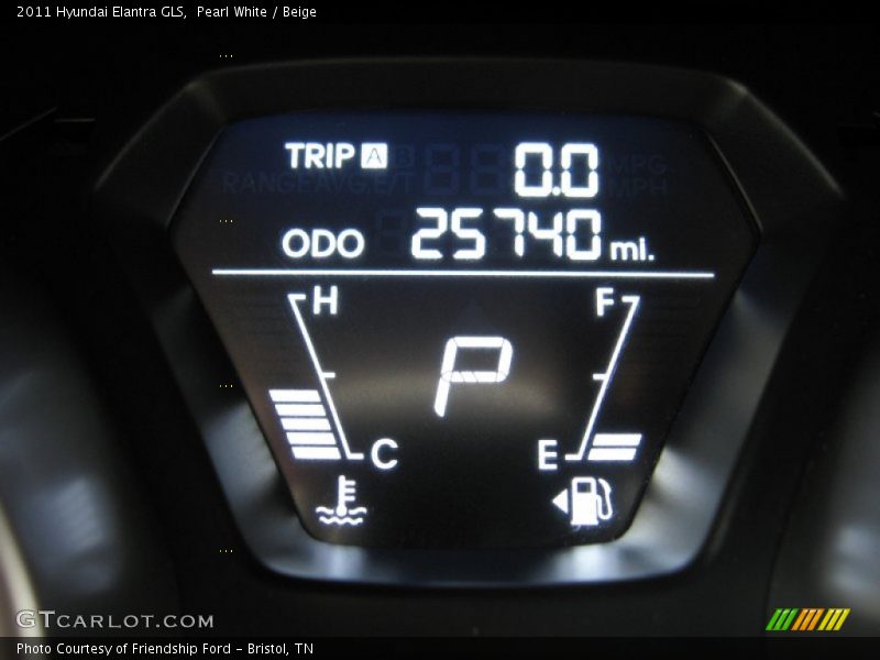 Pearl White / Beige 2011 Hyundai Elantra GLS