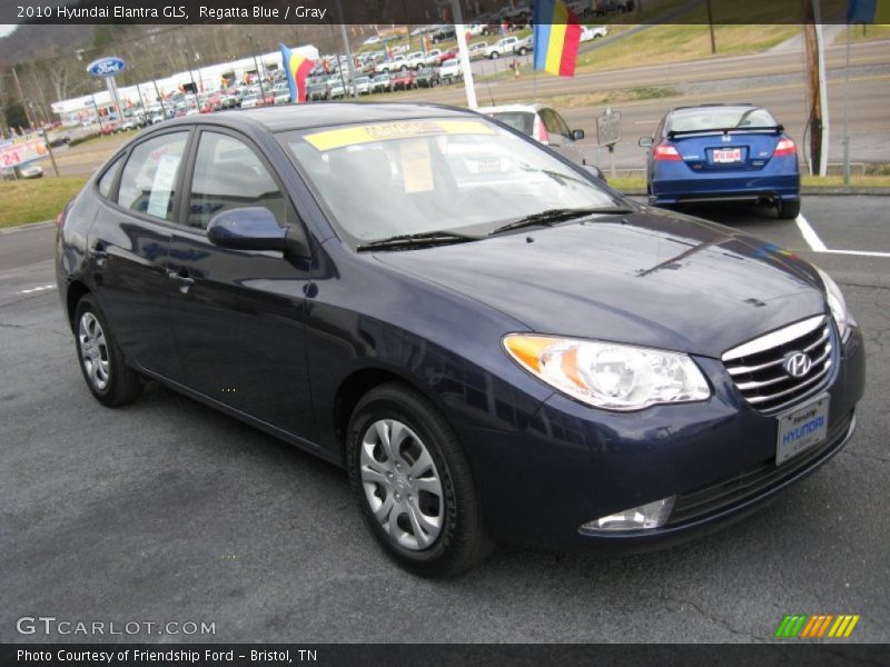 Regatta Blue / Gray 2010 Hyundai Elantra GLS