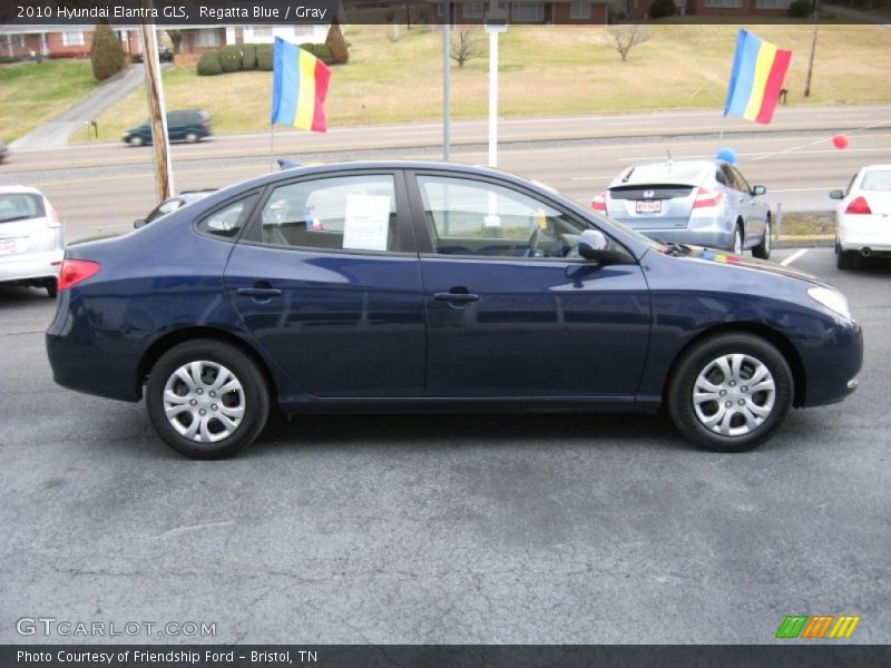 Regatta Blue / Gray 2010 Hyundai Elantra GLS