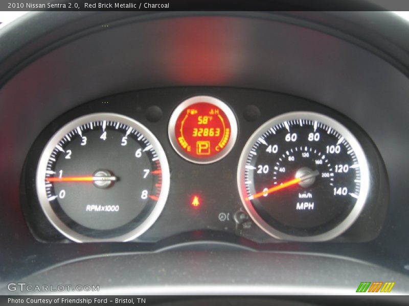 Red Brick Metallic / Charcoal 2010 Nissan Sentra 2.0