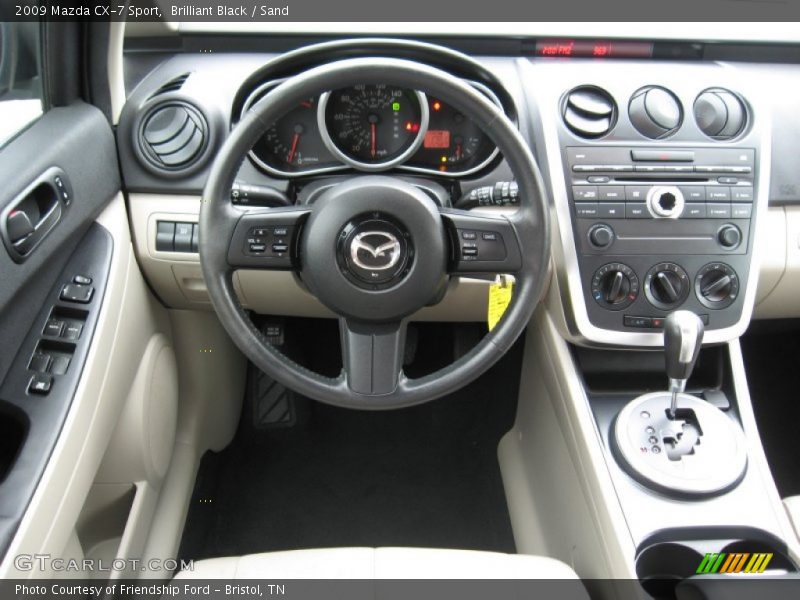 Brilliant Black / Sand 2009 Mazda CX-7 Sport