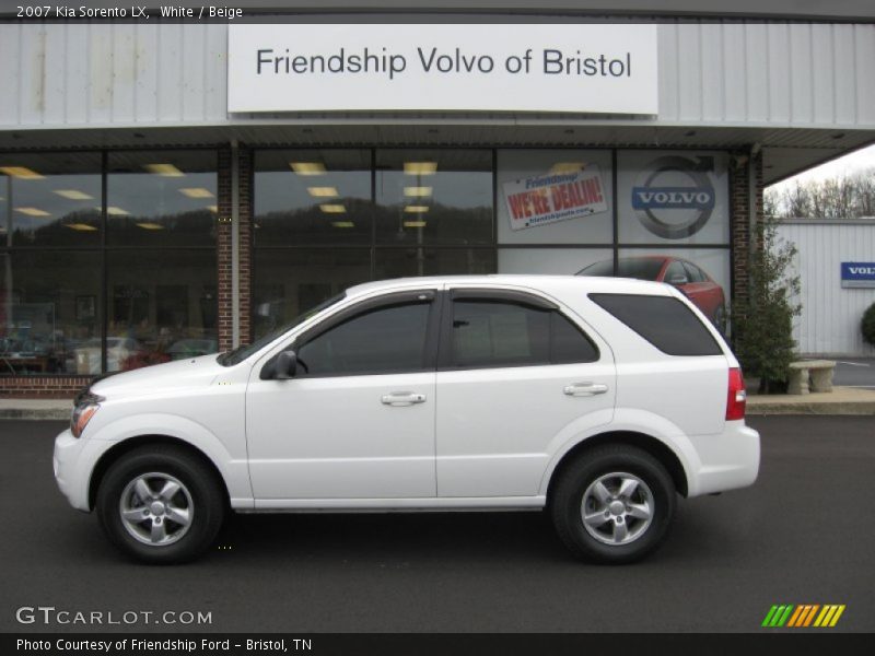 White / Beige 2007 Kia Sorento LX