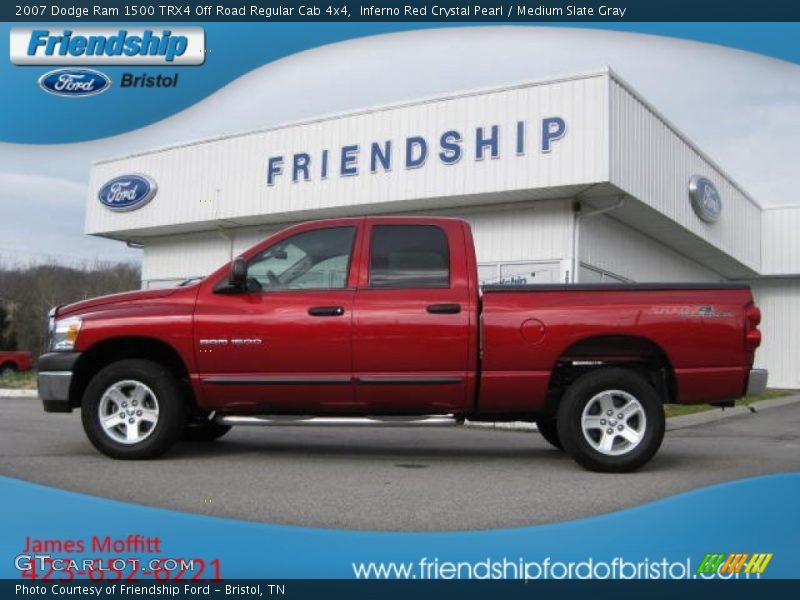 Inferno Red Crystal Pearl / Medium Slate Gray 2007 Dodge Ram 1500 TRX4 Off Road Regular Cab 4x4