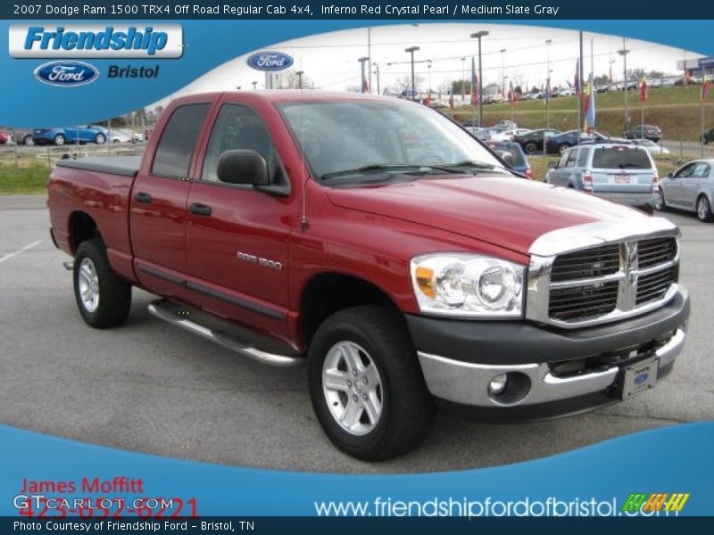 Inferno Red Crystal Pearl / Medium Slate Gray 2007 Dodge Ram 1500 TRX4 Off Road Regular Cab 4x4