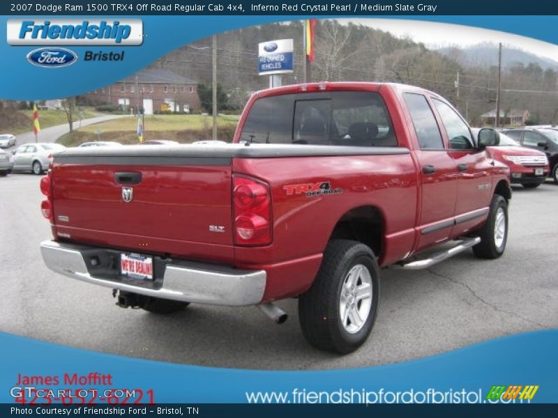 Inferno Red Crystal Pearl / Medium Slate Gray 2007 Dodge Ram 1500 TRX4 Off Road Regular Cab 4x4