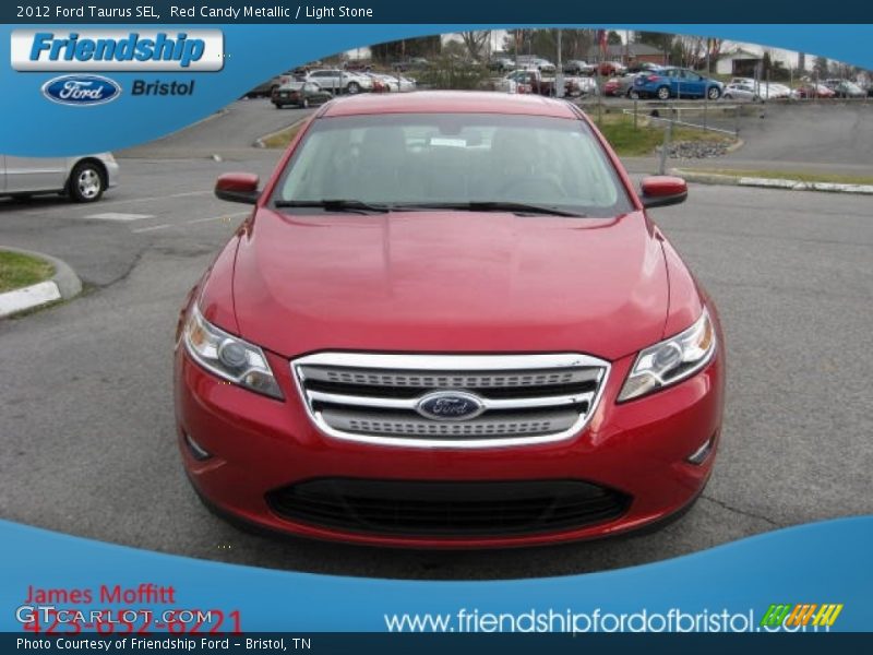 Red Candy Metallic / Light Stone 2012 Ford Taurus SEL