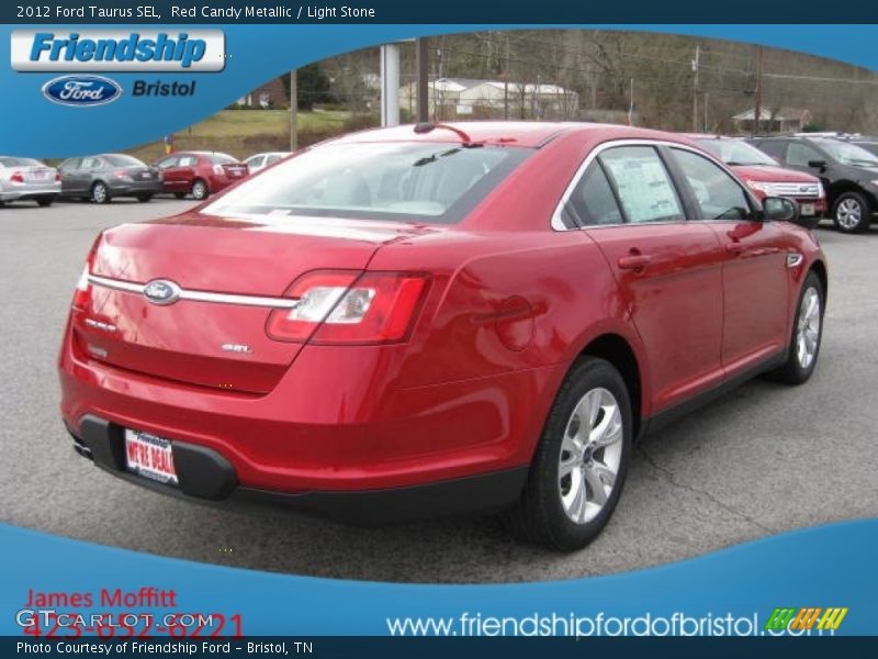 Red Candy Metallic / Light Stone 2012 Ford Taurus SEL