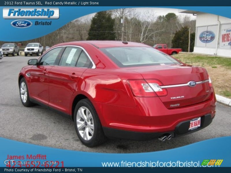 Red Candy Metallic / Light Stone 2012 Ford Taurus SEL