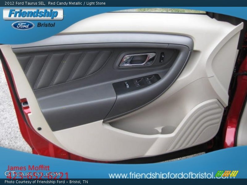 Red Candy Metallic / Light Stone 2012 Ford Taurus SEL