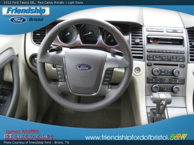 Red Candy Metallic / Light Stone 2012 Ford Taurus SEL