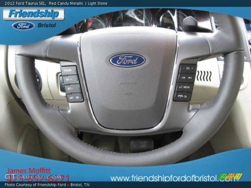 Red Candy Metallic / Light Stone 2012 Ford Taurus SEL