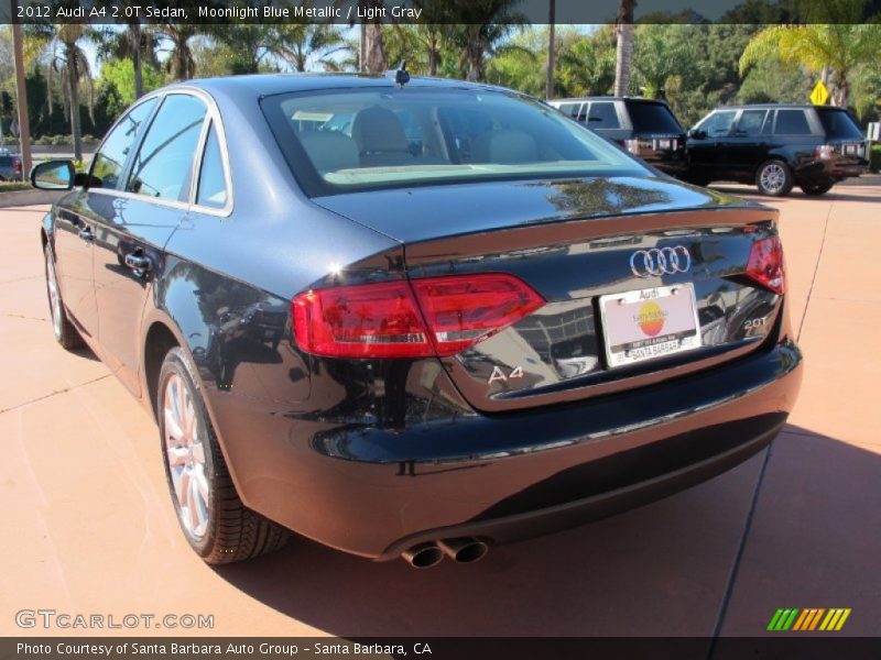 Moonlight Blue Metallic / Light Gray 2012 Audi A4 2.0T Sedan