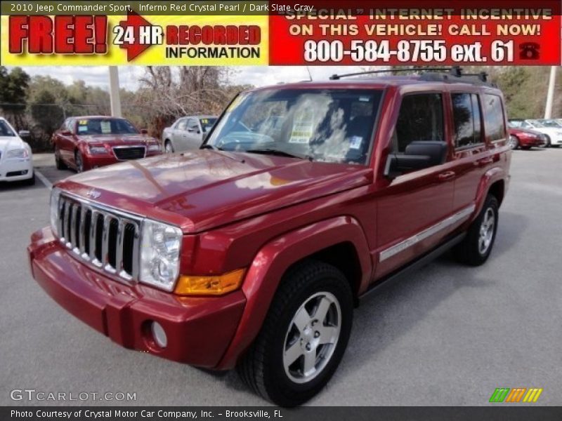 Inferno Red Crystal Pearl / Dark Slate Gray 2010 Jeep Commander Sport