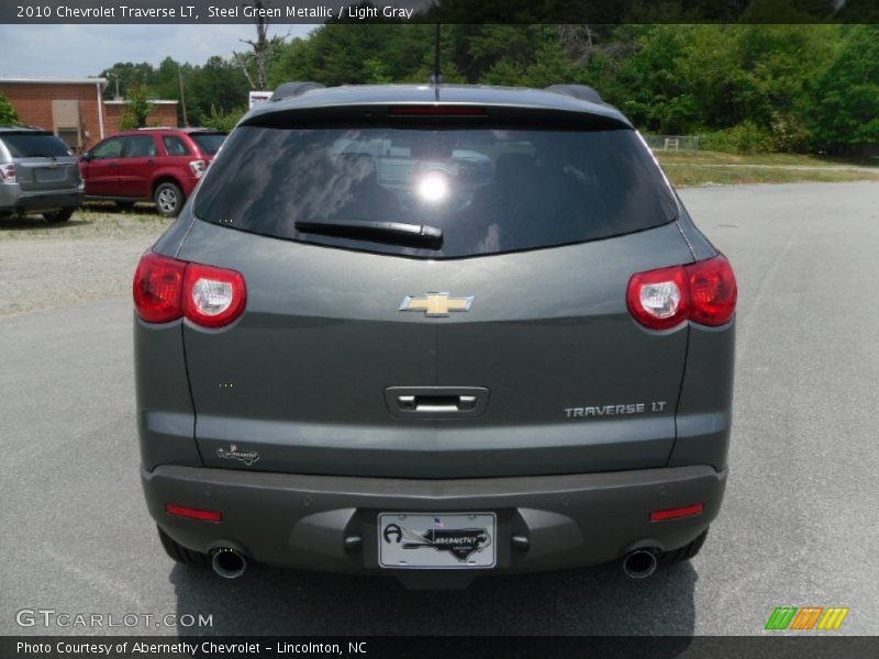 Steel Green Metallic / Light Gray 2010 Chevrolet Traverse LT