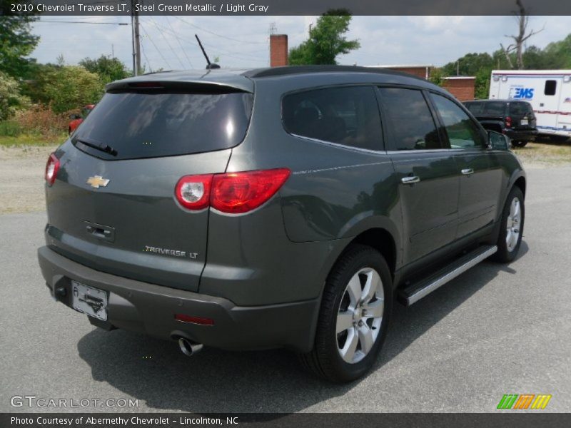 Steel Green Metallic / Light Gray 2010 Chevrolet Traverse LT