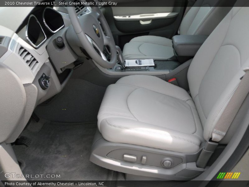 Steel Green Metallic / Light Gray 2010 Chevrolet Traverse LT