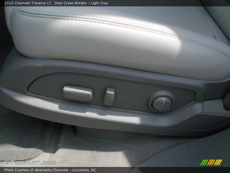 Steel Green Metallic / Light Gray 2010 Chevrolet Traverse LT