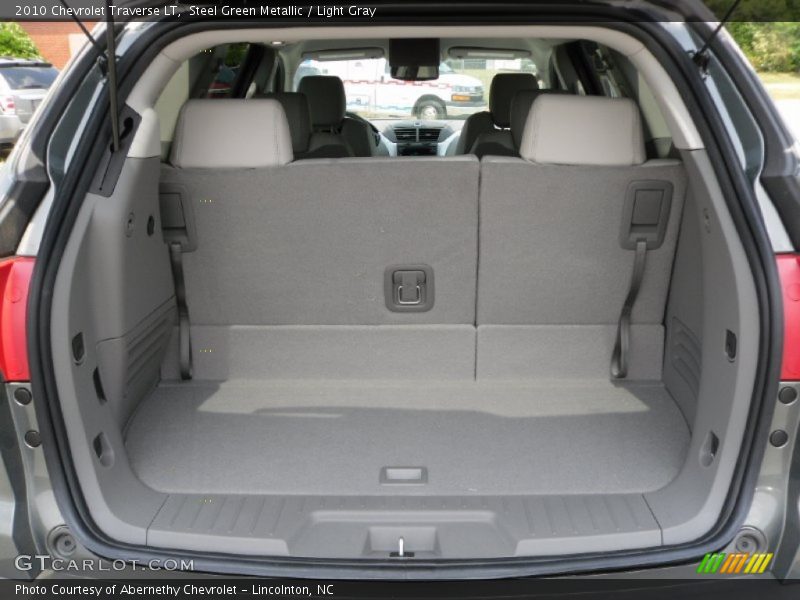 Steel Green Metallic / Light Gray 2010 Chevrolet Traverse LT