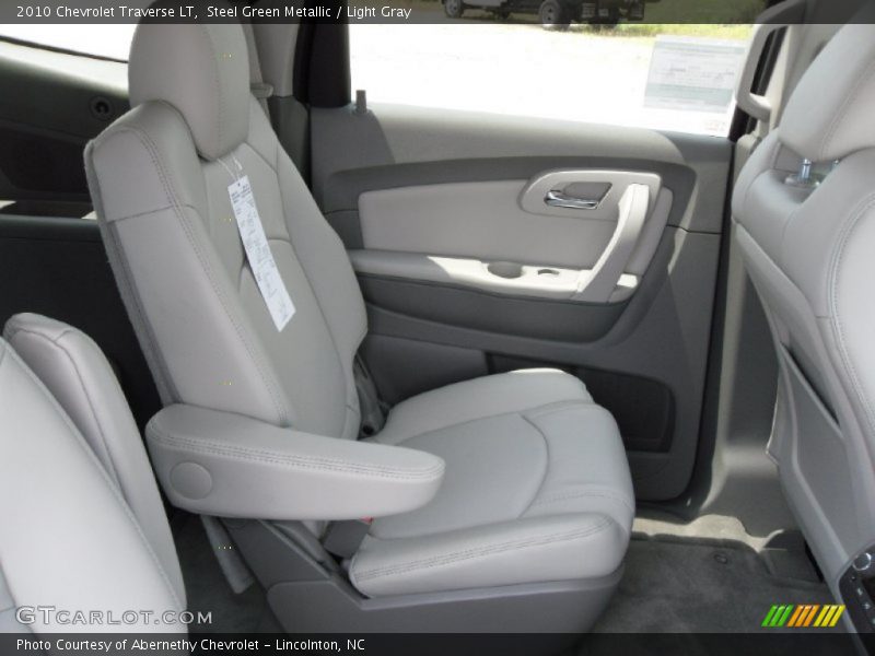 Steel Green Metallic / Light Gray 2010 Chevrolet Traverse LT