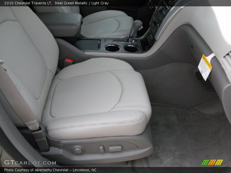Steel Green Metallic / Light Gray 2010 Chevrolet Traverse LT