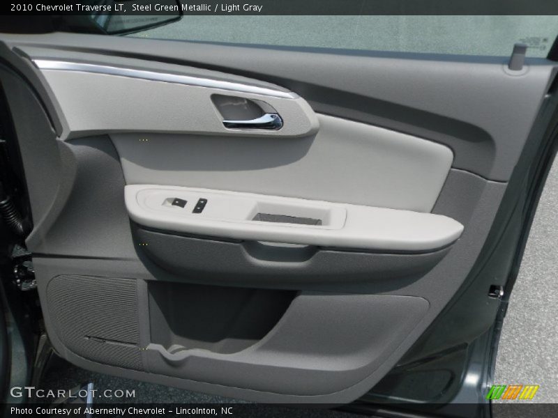 Steel Green Metallic / Light Gray 2010 Chevrolet Traverse LT