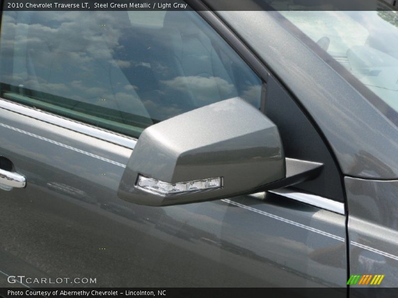 Steel Green Metallic / Light Gray 2010 Chevrolet Traverse LT