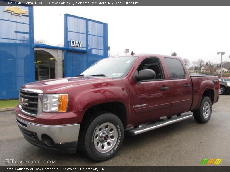 Sonoma Red Metallic / Dark Titanium 2009 GMC Sierra 1500 SL Crew Cab 4x4