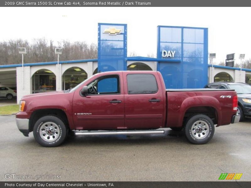 Sonoma Red Metallic / Dark Titanium 2009 GMC Sierra 1500 SL Crew Cab 4x4
