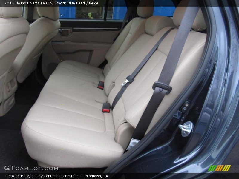 Pacific Blue Pearl / Beige 2011 Hyundai Santa Fe GLS