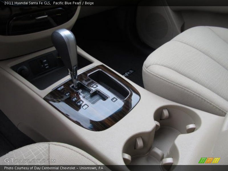 Pacific Blue Pearl / Beige 2011 Hyundai Santa Fe GLS