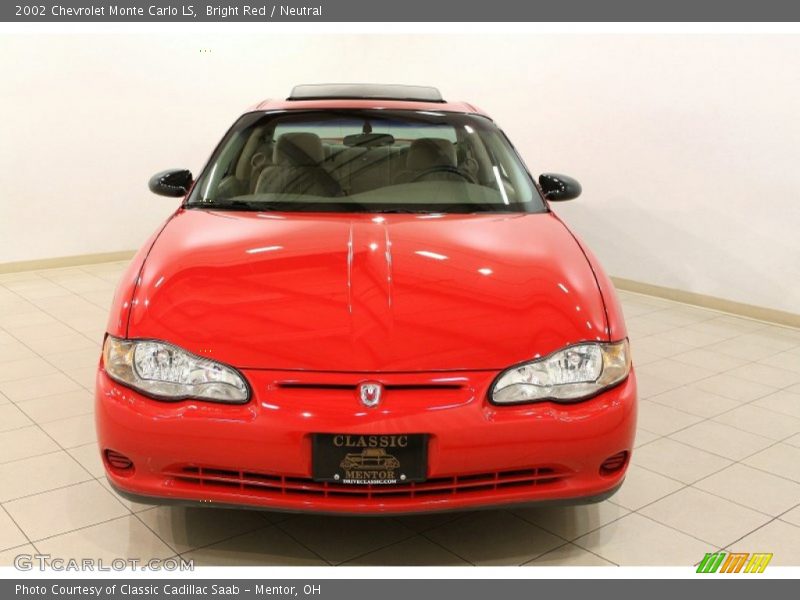 Bright Red / Neutral 2002 Chevrolet Monte Carlo LS