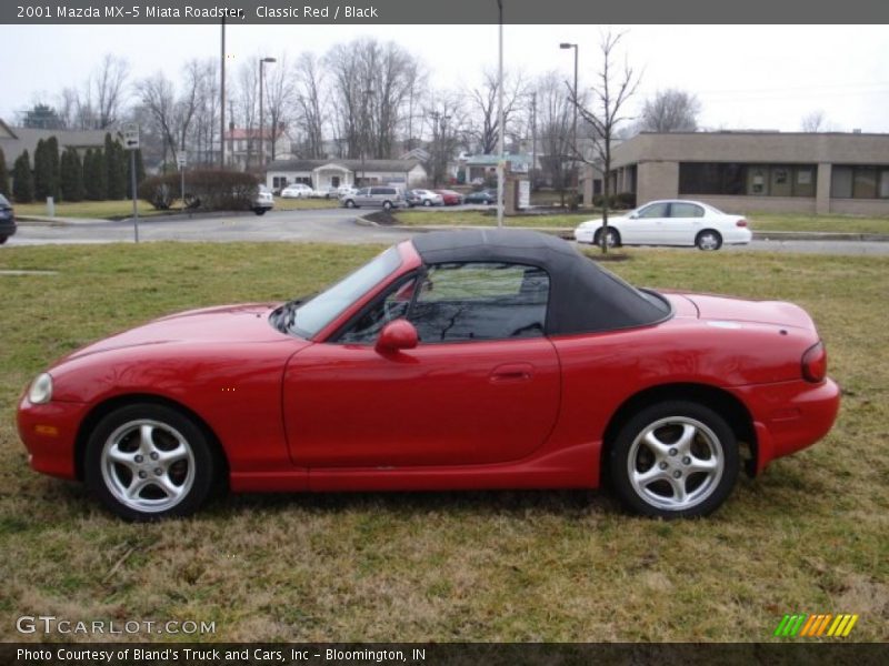 Classic Red / Black 2001 Mazda MX-5 Miata Roadster
