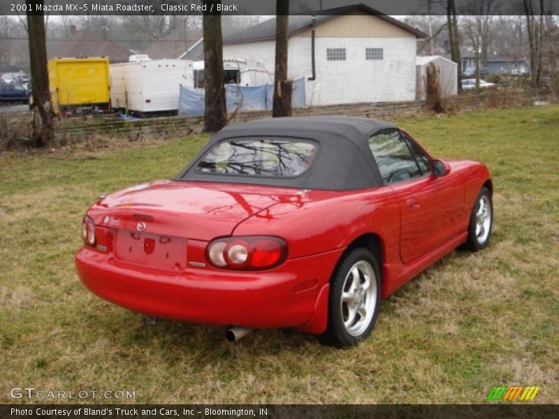 Classic Red / Black 2001 Mazda MX-5 Miata Roadster