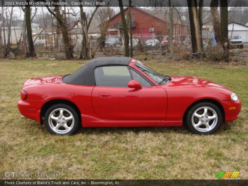 Classic Red / Black 2001 Mazda MX-5 Miata Roadster