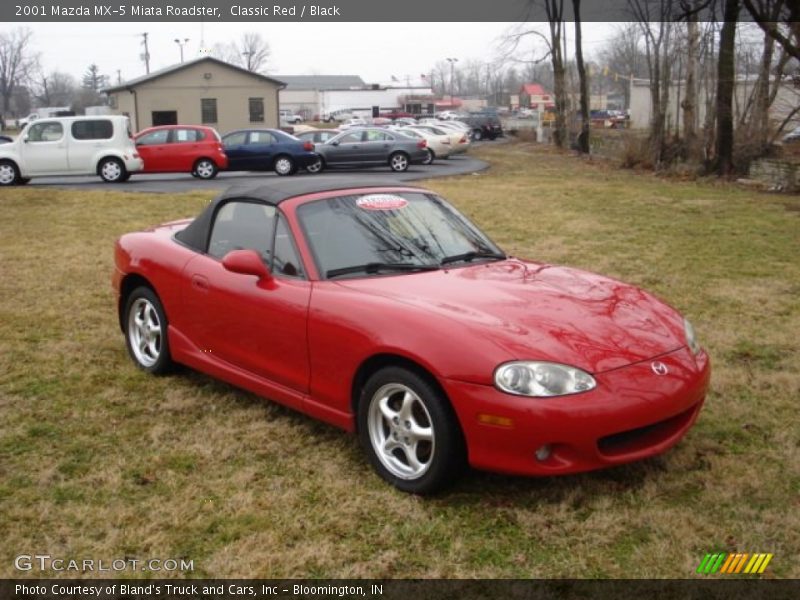 Classic Red / Black 2001 Mazda MX-5 Miata Roadster