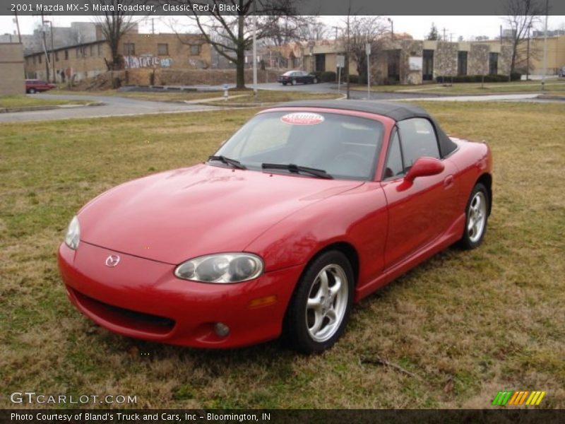 Classic Red / Black 2001 Mazda MX-5 Miata Roadster