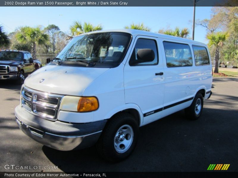 Bright White / Dark Slate Gray 2002 Dodge Ram Van 1500 Passenger