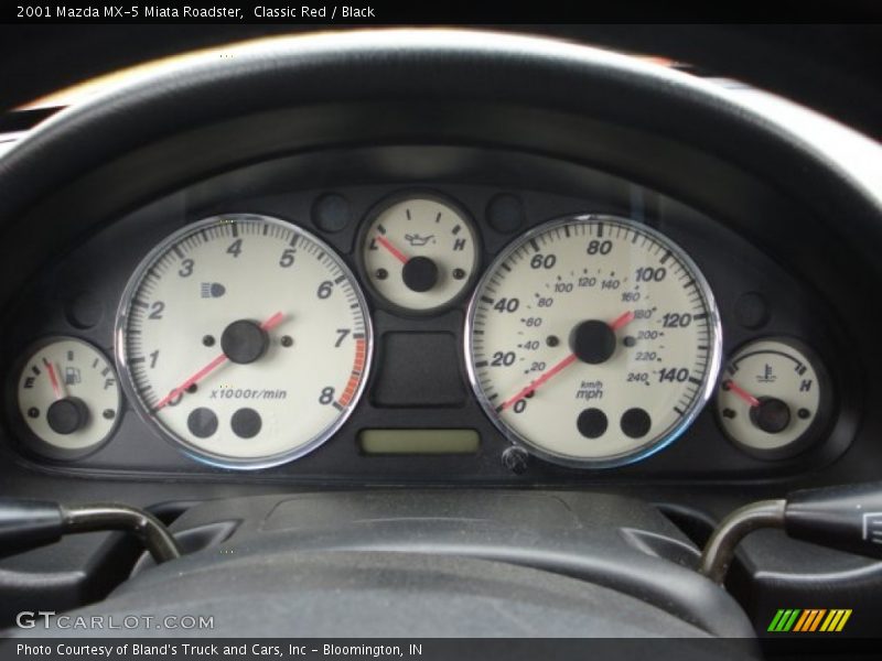 Classic Red / Black 2001 Mazda MX-5 Miata Roadster